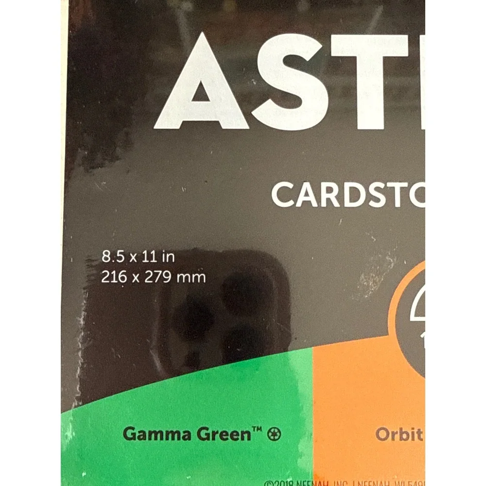 Astrobrights Primary Cardstock 8.5 x 11 65‎ lb 50 Sheets Multi Color 99325